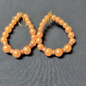 Elegant Pink Beaded Earrings